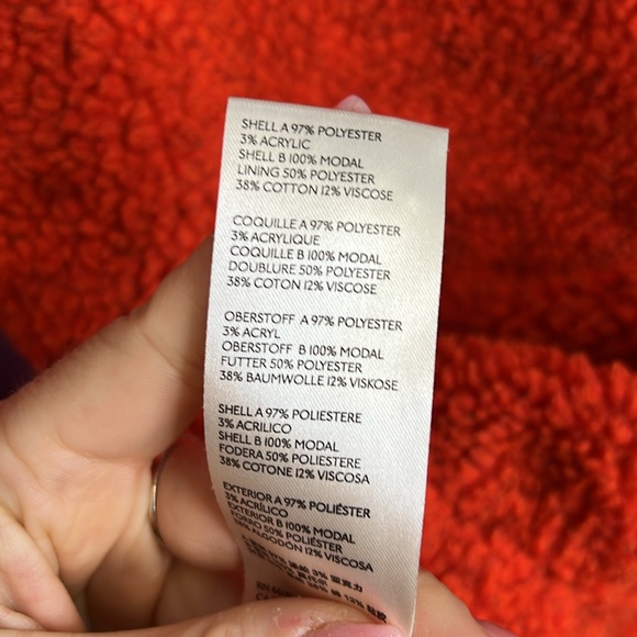 We The Free Orange‎ & Purple Sherpa Zip Up Jacket- S - Picture 6 of 6